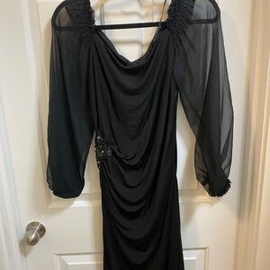 David Meister Black Long Sleeve Dress - formal -10